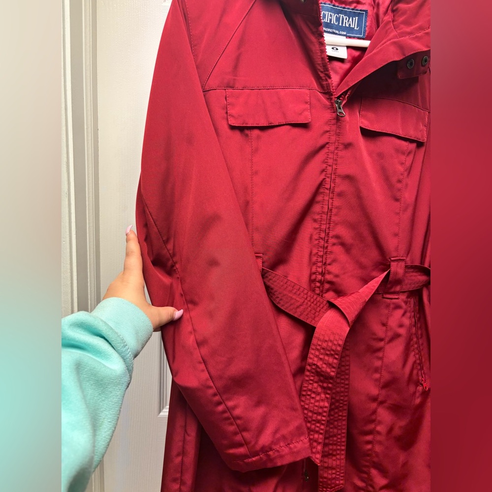 Pacific Trail Women’s Red Hooded Utility Coat Jacket Size M - Picture 6 of 10